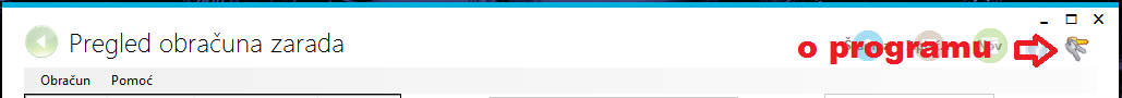 Naslov forme - o programu